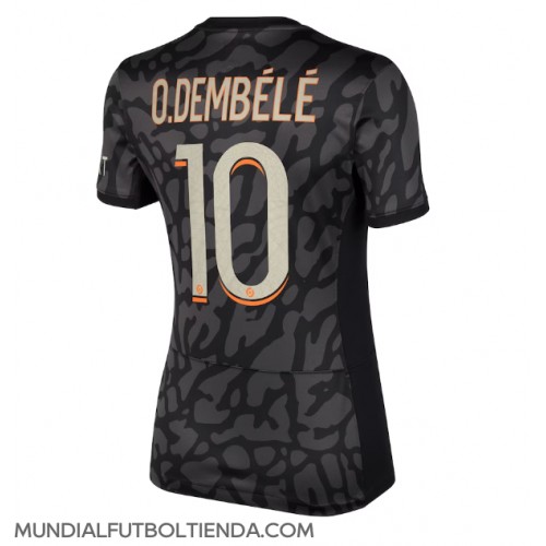 Camiseta Paris Saint-Germain Ousmane Dembele #10 Tercera Equipación Replica 2023-24 para mujer mangas cortas